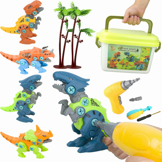 4 in 1 Dinosaurios Armables con Taladro Electrico