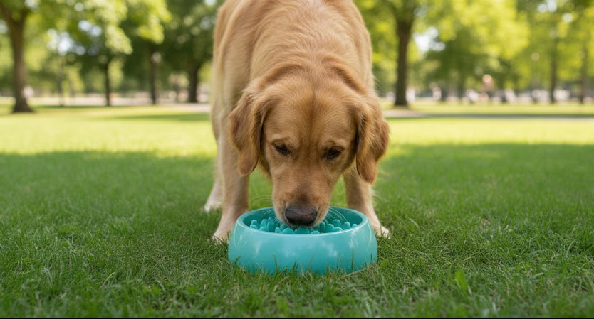 Plato De Alimentación Lenta Para Perros