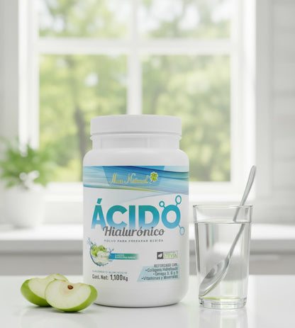 Ácido Hialurónico en Polvo Sabor Manzana (1.1 Kg) - Max Natural®