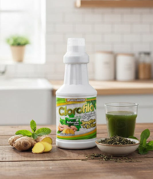 Clorofila Orgánica Líquida con Jengibre y Menta - Max Natural®