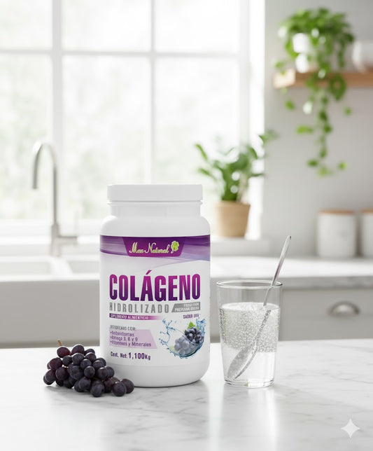 Colágeno Hidrolizado Sabor Uva (1.1 kg) - Max Natural®