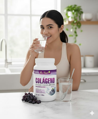 Colágeno Hidrolizado Sabor Uva (1.1 kg) - Max Natural®