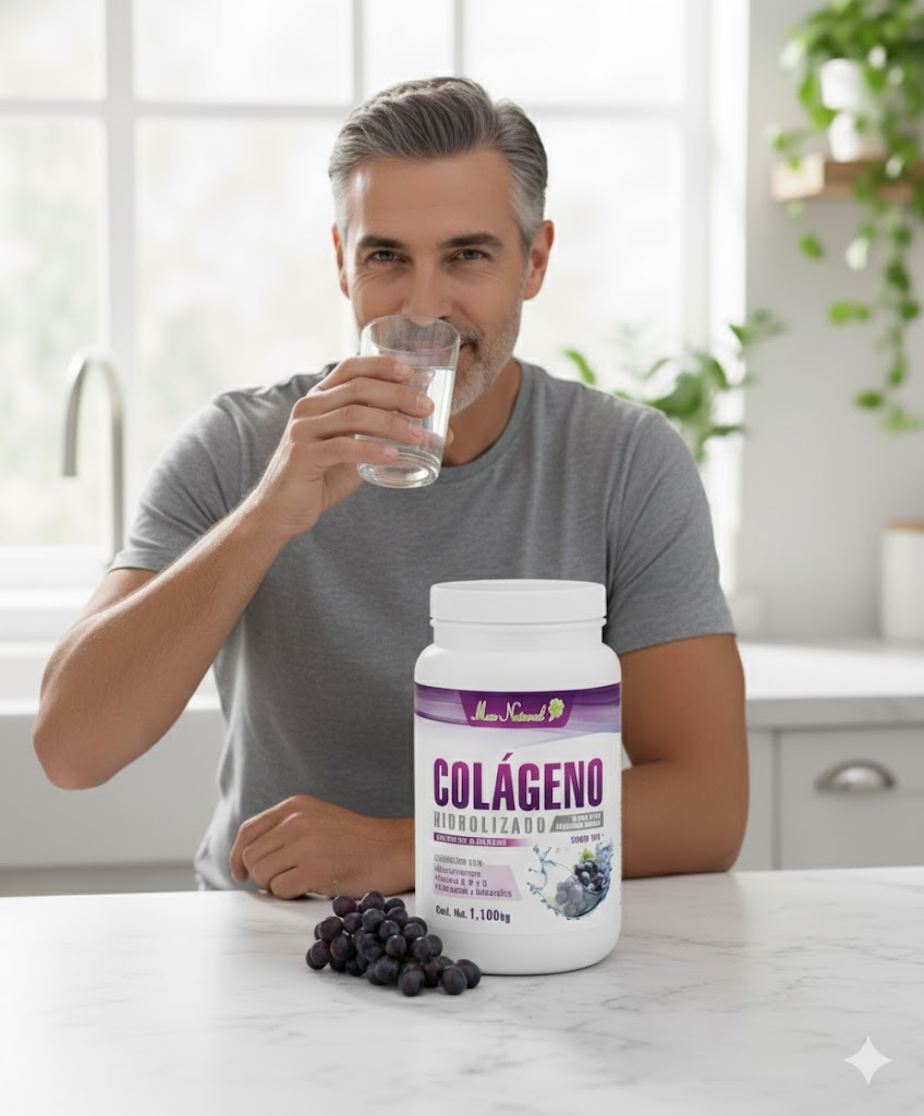 Colágeno Hidrolizado Sabor Uva (1.1 kg) - Max Natural®