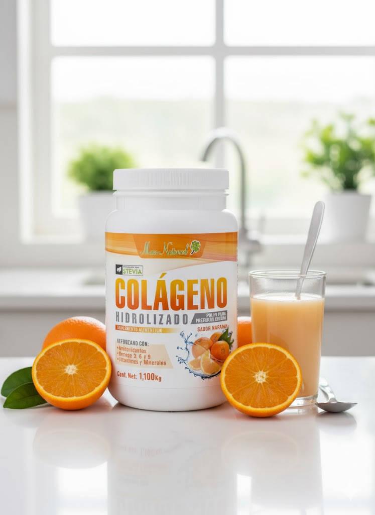 Colágeno Hidrolizado Sabor Naranja (1.1 kg) - Max Natural®
