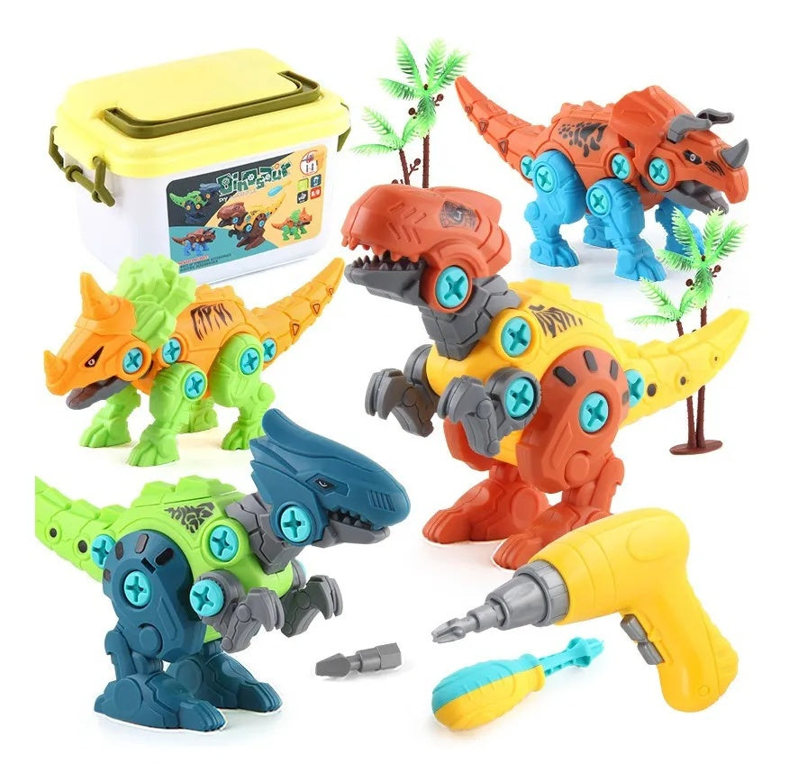 4 in 1 Dinosaurios Armables con Taladro Electrico