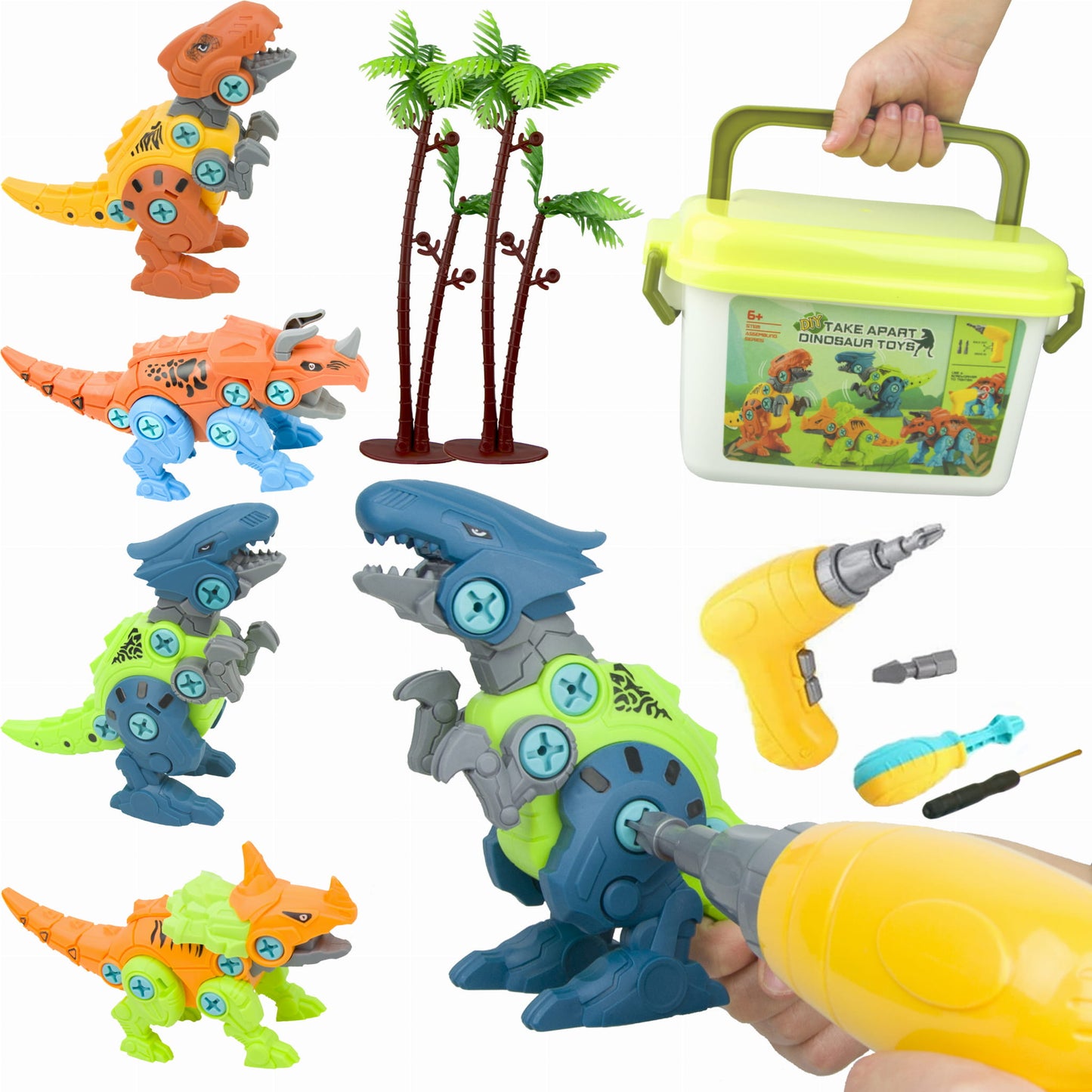 4 in 1 Dinosaurios Armables con Taladro Electrico