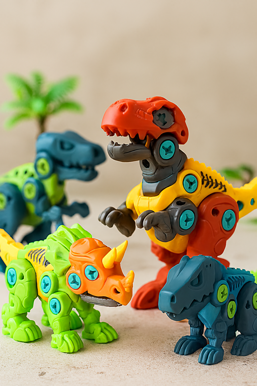 4 in 1 Dinosaurios Armables con Taladro Electrico